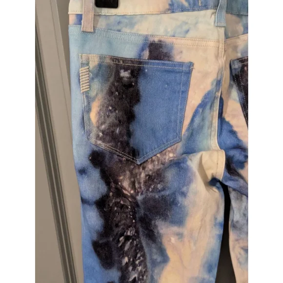 Women's Paige Denim Jeans Size 28 Blue White Tie Dye - Picture 10 of 13